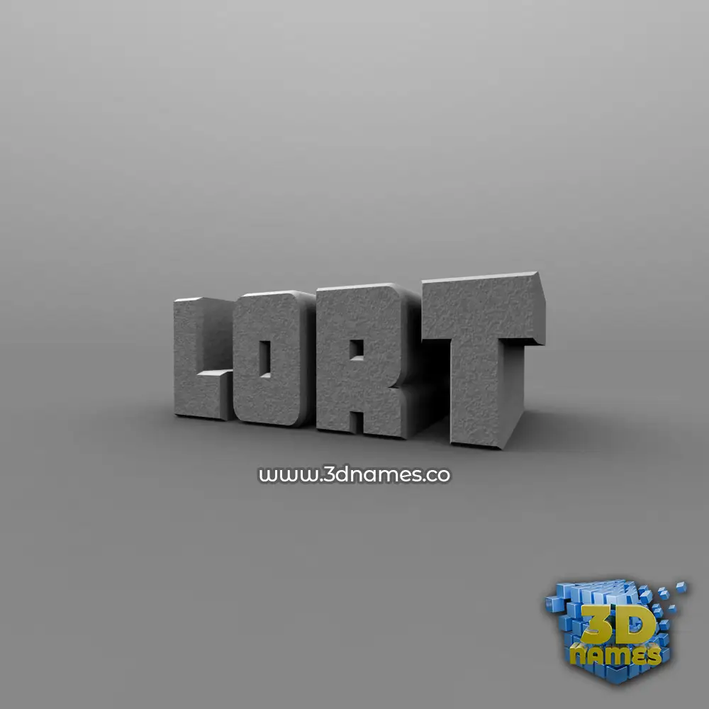 lort in Solid Grey style - 3D name wallpaper lort in Solid Grey style - 3D name wallpaper