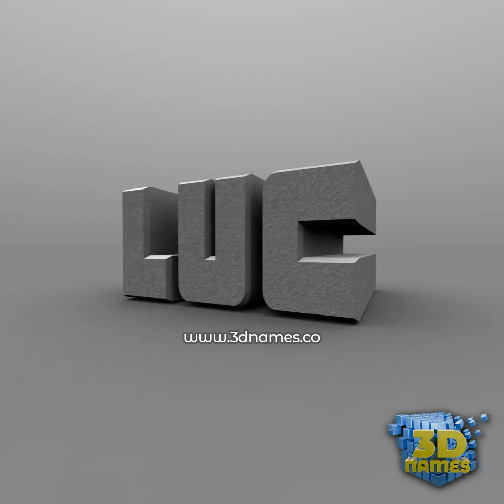 luc in Solid Grey style - 3D name wallpaper luc in Solid Grey style - 3D name wallpaper