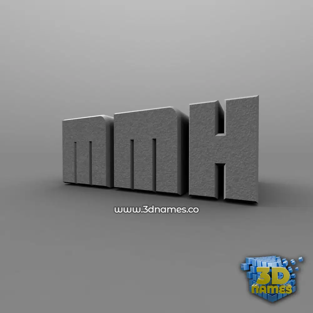 mmh in Solid Grey style - 3D name wallpaper mmh in Solid Grey style - 3D name wallpaper
