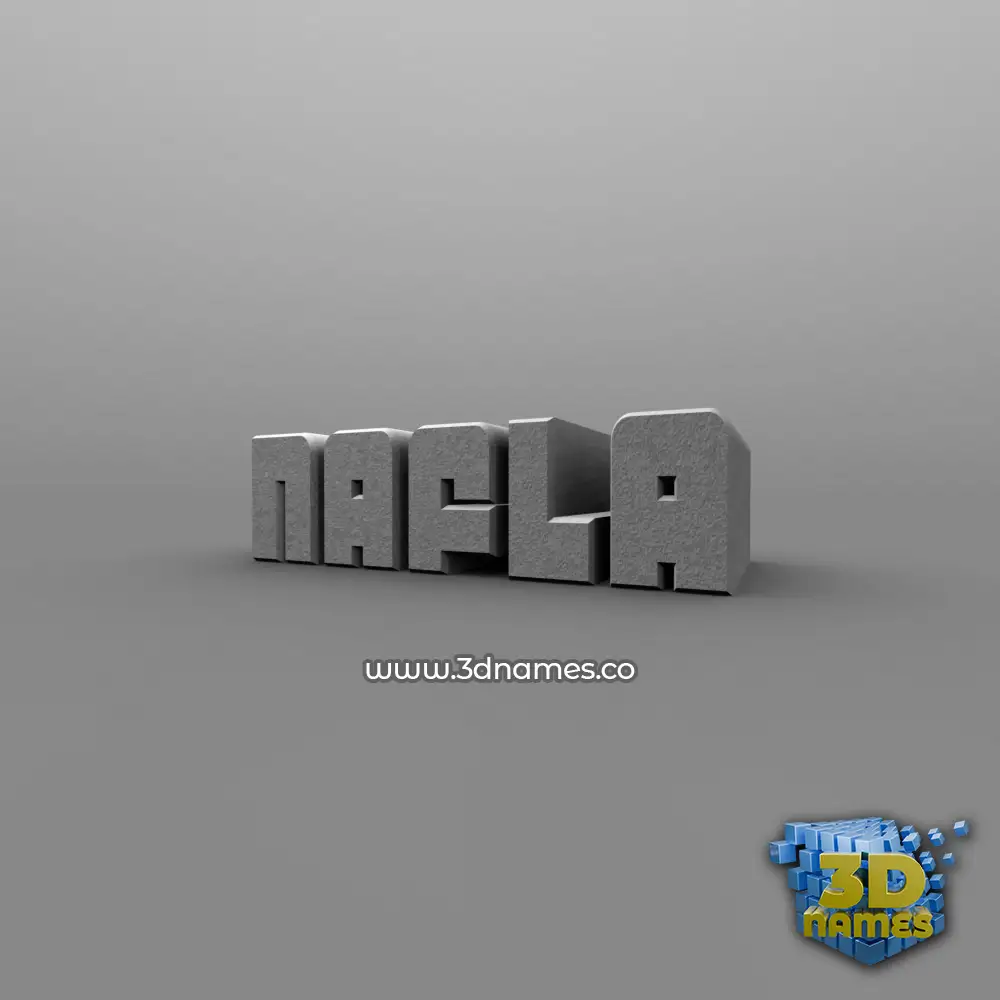 nafla in Solid Grey style - 3D name wallpaper