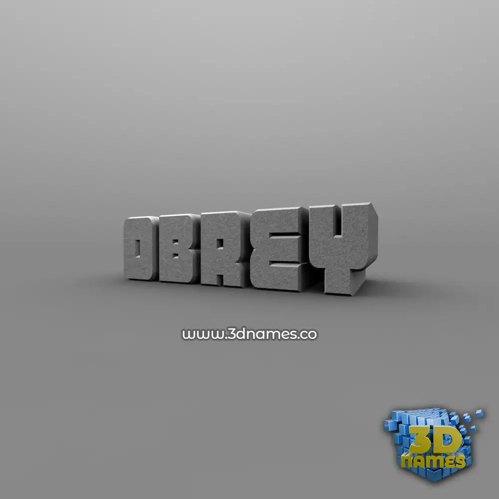 obrey in Solid Grey style - 3D name wallpaper obrey in Solid Grey style - 3D name wallpaper