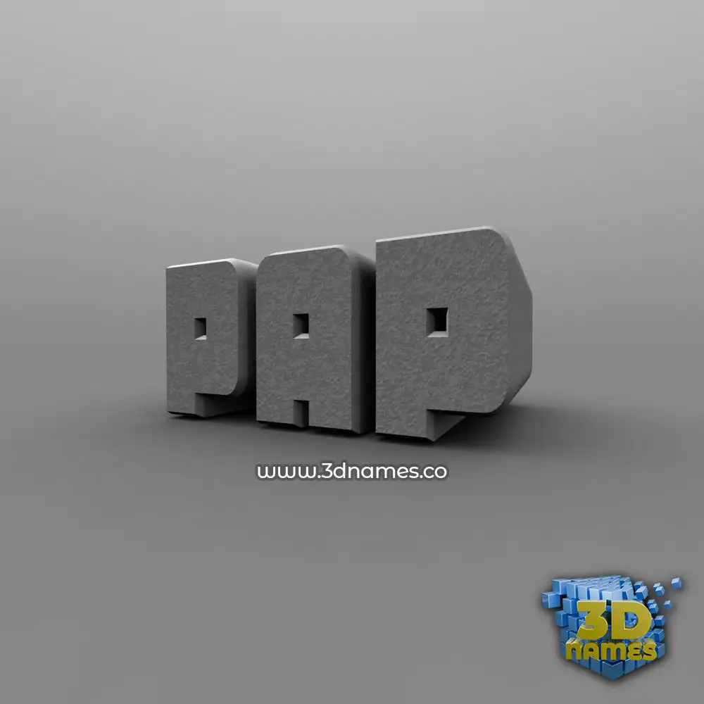 pap in Solid Grey style - 3D name wallpaper pap in Solid Grey style - 3D name wallpaper