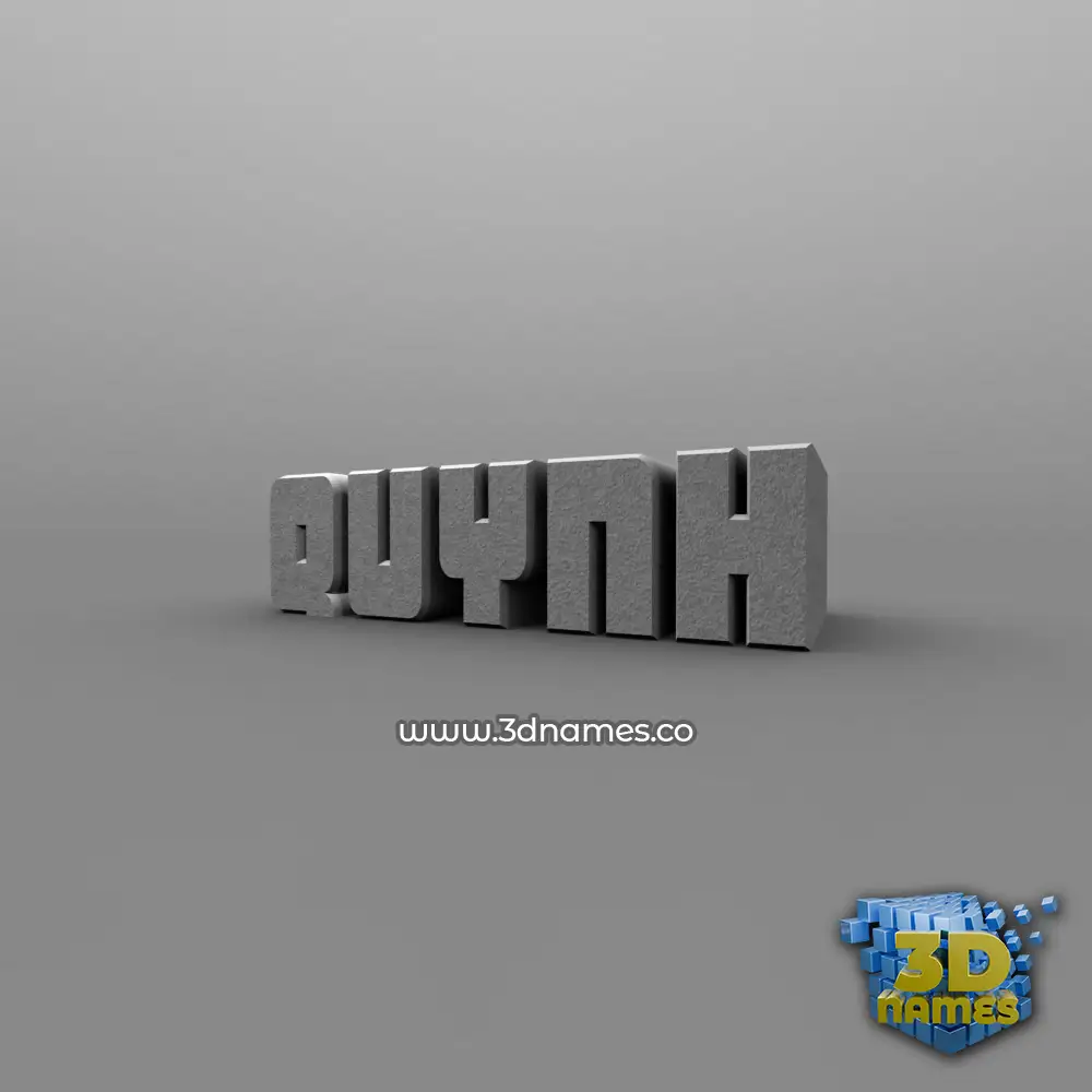 quynh in Solid Grey style - 3D name wallpaper