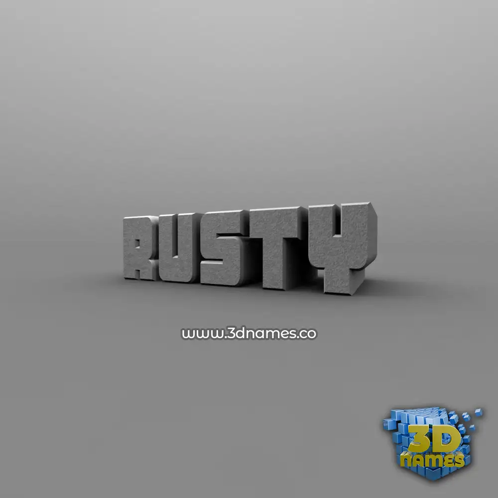 rusty in Solid Grey style - 3D name wallpaper rusty in Solid Grey style - 3D name wallpaper