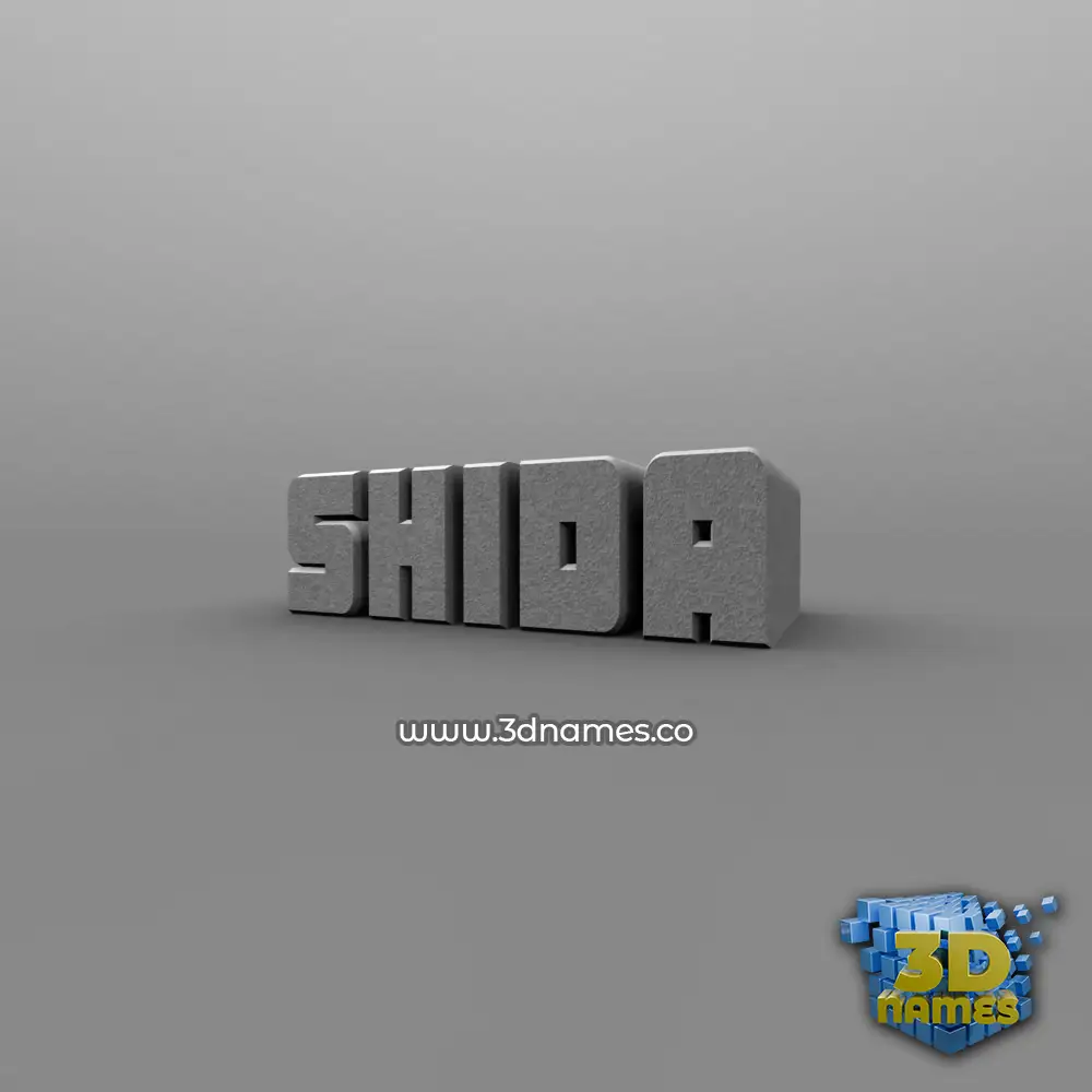 shida in Solid Grey style - 3D name wallpaper