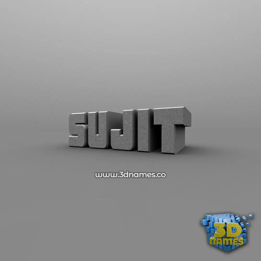 sujit in Solid Grey style - 3D name wallpaper