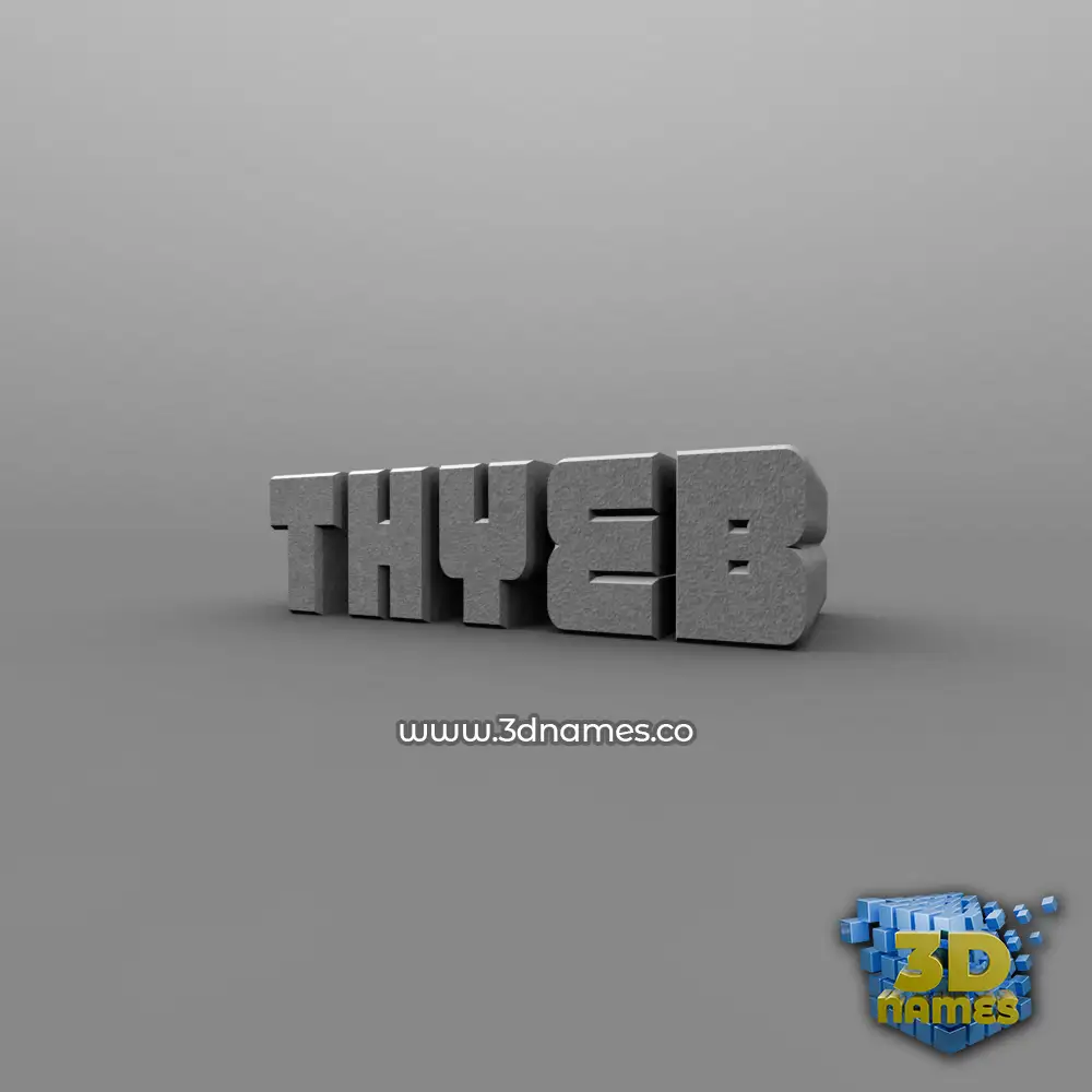 thyeb in Solid Grey style - 3D name wallpaper thyeb in Solid Grey style - 3D name wallpaper