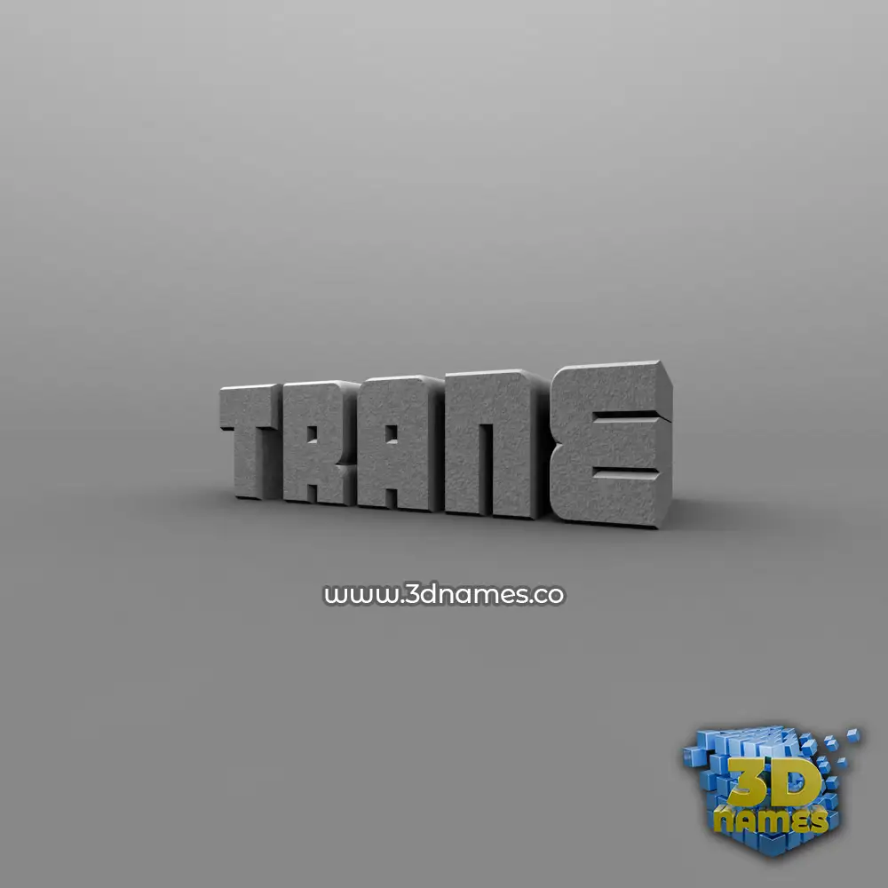trane in Solid Grey style - 3D name wallpaper trane in Solid Grey style - 3D name wallpaper