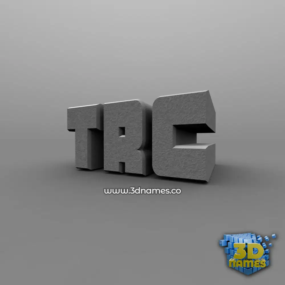 trc in Solid Grey style - 3D name wallpaper trc in Solid Grey style - 3D name wallpaper