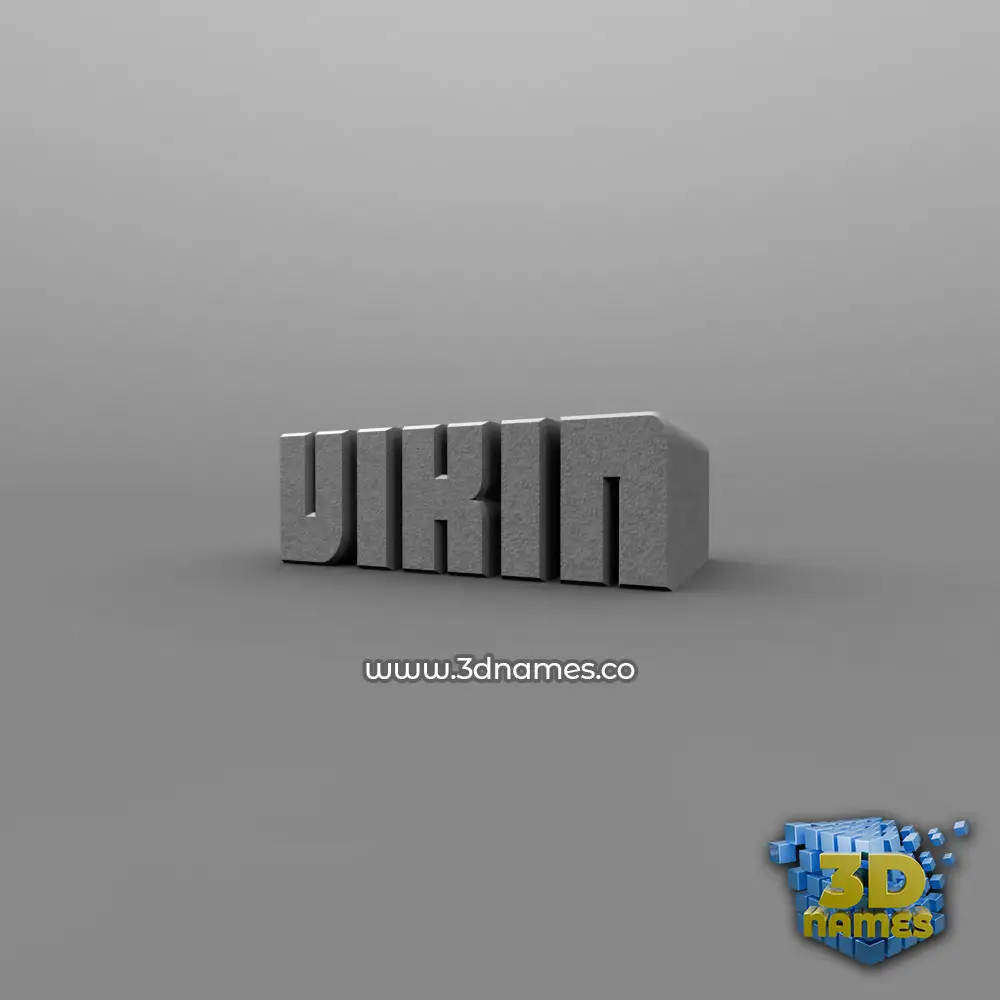 vikin in Solid Grey style - 3D name wallpaper