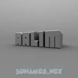 aalim in Solid Grey style - 3D name wallpaper