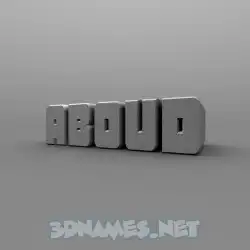 aboud in Solid Grey style - 3D name wallpaper