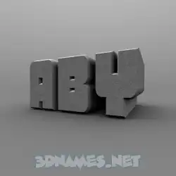 aby in Solid Grey style - 3D name wallpaper