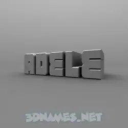 adele in Solid Grey style - 3D name wallpaper