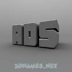 ads in Solid Grey style - 3D name wallpaper