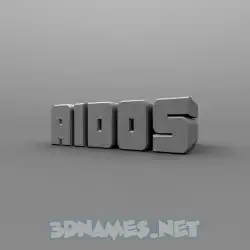 aidos in Solid Grey style - 3D name wallpaper