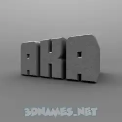 aka in Solid Grey style - 3D name wallpaper
