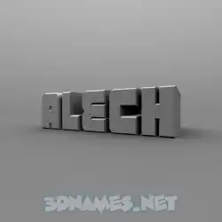 alech in Solid Grey style - 3D name wallpaper