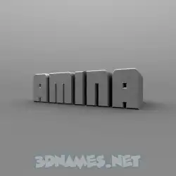 amina in Solid Grey style - 3D name wallpaper