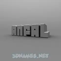 anfal in Solid Grey style - 3D name wallpaper