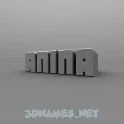anina in Solid Grey style - 3D name wallpaper