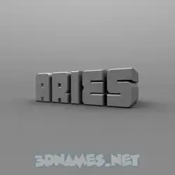 aries in Solid Grey style - 3D name wallpaper