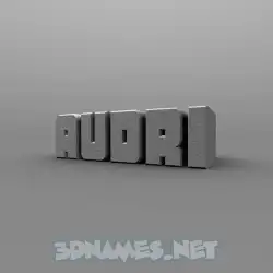 audri in Solid Grey style - 3D name wallpaper