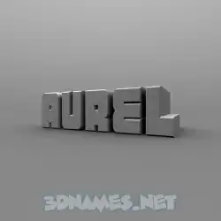 aurel in Solid Grey style - 3D name wallpaper