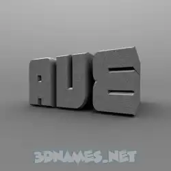 ave in Solid Grey style - 3D name wallpaper