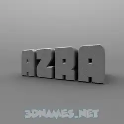 azra in Solid Grey style - 3D name wallpaper