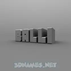 balli in Solid Grey style - 3D name wallpaper