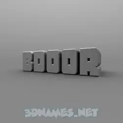 bdoor in Solid Grey style - 3D name wallpaper