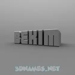bekim in Solid Grey style - 3D name wallpaper