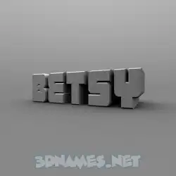 betsy in Solid Grey style - 3D name wallpaper