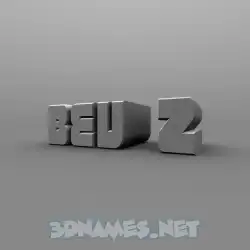 bev'z in Solid Grey style - 3D name wallpaper