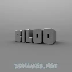 biloo in Solid Grey style - 3D name wallpaper