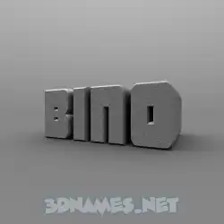 bino in Solid Grey style - 3D name wallpaper