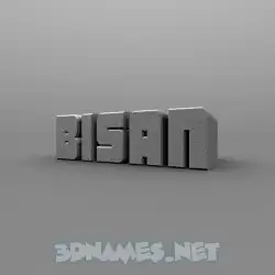 bisan in Solid Grey style - 3D name wallpaper