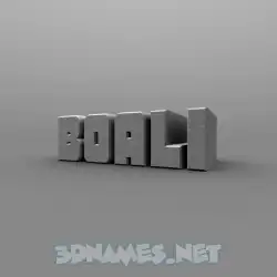 boali in Solid Grey style - 3D name wallpaper