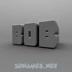 bob in Solid Grey style - 3D name wallpaper