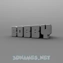 bobby in Solid Grey style - 3D name wallpaper