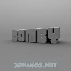bomby in Solid Grey style - 3D name wallpaper