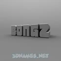 bongz in Solid Grey style - 3D name wallpaper