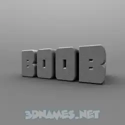 boob in Solid Grey style - 3D name wallpaper