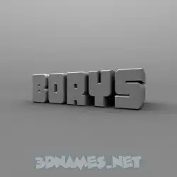 borys in Solid Grey style - 3D name wallpaper