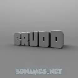 brudd in Solid Grey style - 3D name wallpaper