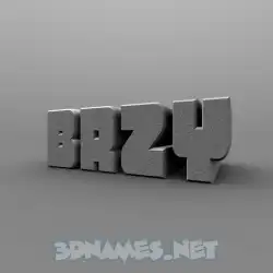 brzy in Solid Grey style - 3D name wallpaper
