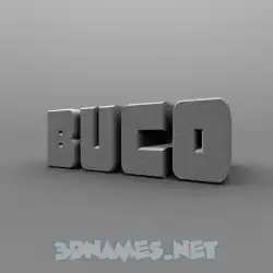 buco in Solid Grey style - 3D name wallpaper