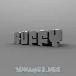 buffy in Solid Grey style - 3D name wallpaper