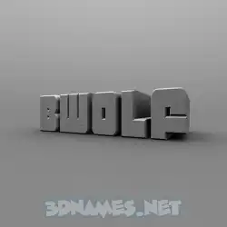 bwolf in Solid Grey style - 3D name wallpaper